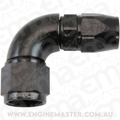 Aeroflow AF573-10-08DBLK Stepped 90 Degree End -10 Hoseto -8AN Expander Hose End Blacteflon AF 573-10-08Dblk