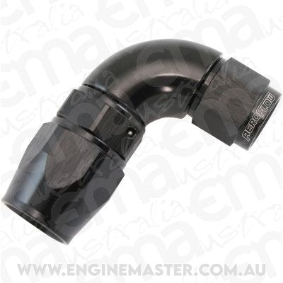 Aeroflow AF573-08-06DBLK Stepped 90 Degree End -8 Hose