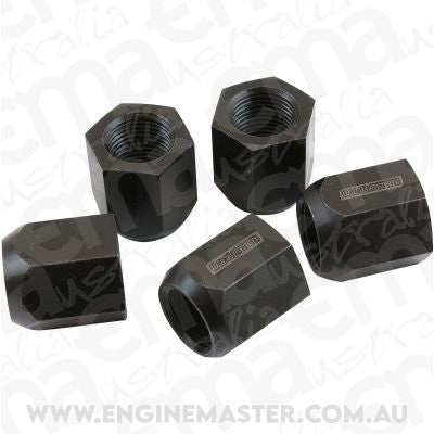 Aeroflow AF3013-2000 5/8"-18 Acorn Short Open Wheel Nuts Black (5 Pack) Nhraapproved - AF 3012-2000