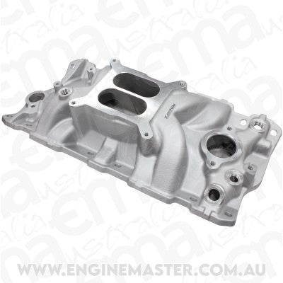 Aeroflow AF6010-1000 SBC STREET INTAKE MANIFOLD DUAL PLANE CHEV 350 NATURAL