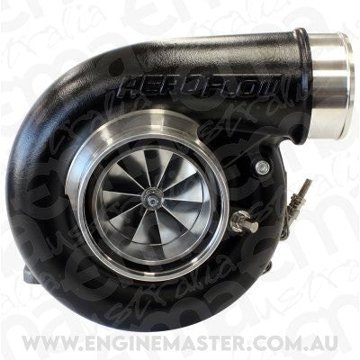 BOOSTED 7375 T4 1.25 Turbocharger 1200HP, Hi Temp Black Finish (External Wastegate, T4 Inlet Flange, V-Band Exhaust Flange)