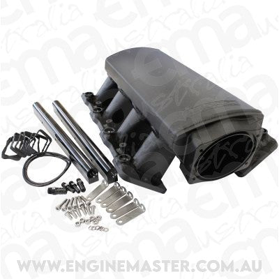 Aeroflow AF6233-5000 GM LS1/LS2 Sheet Metal Intake Manifold with Fuel Rail and Mounting Kit Suit 102mm Throttle Bodies and Cathedral Port Cylinder Hea