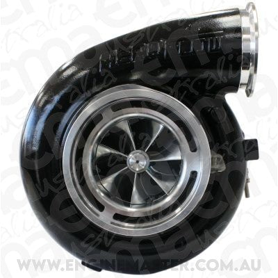 BOOSTED 98102 V-Band 1.22 Turbocharger 2500HP, Hi Temp Black Finish (External Wastegate, V-Band Inlet & Exhaust Flanges)