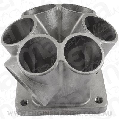 Aeroflow AF8347-4000 6 into 1 Round Turbo Merge Collector, T3 Single Entry Flange 50mm Wastegate Hole, Cast 304
