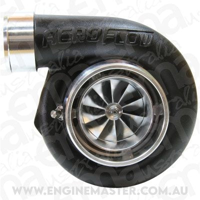 Aeroflow Performance Products AF8005-3126BLK BOOSTED 6762 1.01 Reverse Rotation Turbocharger 950HP Hi Temp Black Finish External Wastegate V-Band Inlet & Exhaust Flange