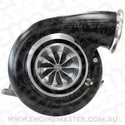 BOOSTED 7975 T4 1.25 Turbocharger 1450HP, Hi Temp Black Finish (External Wastegate, T4 Inlet Flange, V-Band Exhaust Flange)