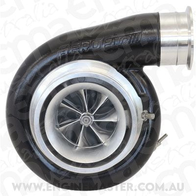 Aeroflow AF8005-6003BLK BOOSTED 8888 V-Band 1.31 Turbocharger 1250HP, External Wastegate, V-Band Single Entry Inlet Flange, V-Band Exhaust Flange