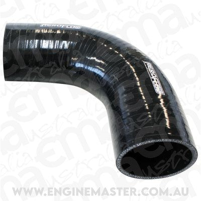 Gloss Black 90° Silicone Elbow Hose 5" (127mm) I.D (4-Ply, 5.3mm Wall Thickness, 145mm Leg)