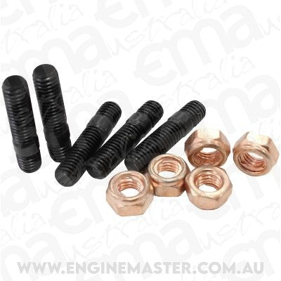 Aeroflow AF8059-1000 Turbo Stud & Nut Kit M8X1.25mm5 Studs 5 Nuts M8 X 1.25mm