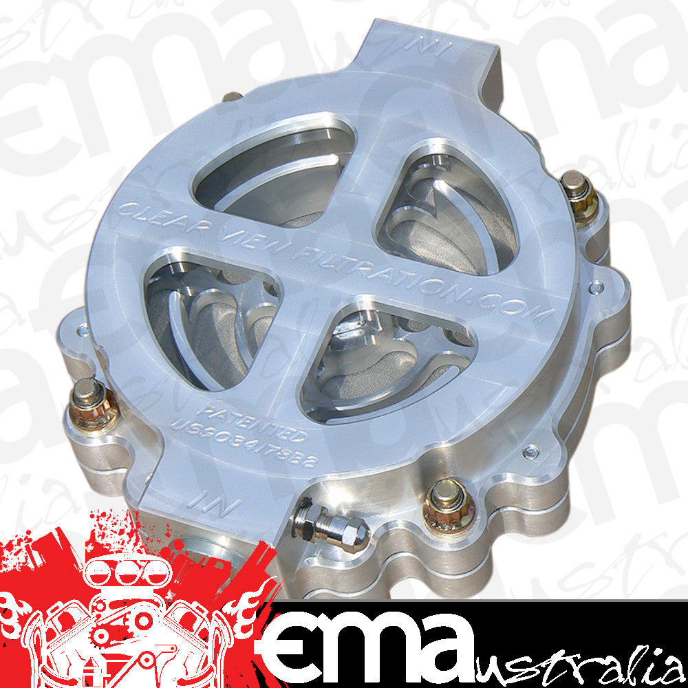 Clear View Filtration CV100-115 6" Hi-Flow See Through Oil Filter - Clear