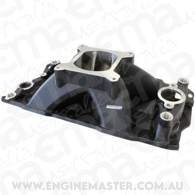 Aeroflow Performance Products AF6201-1000 SBC HI RISE INTAKE MANIFOLD SINGLE PLANE CHEV 350 BLACK