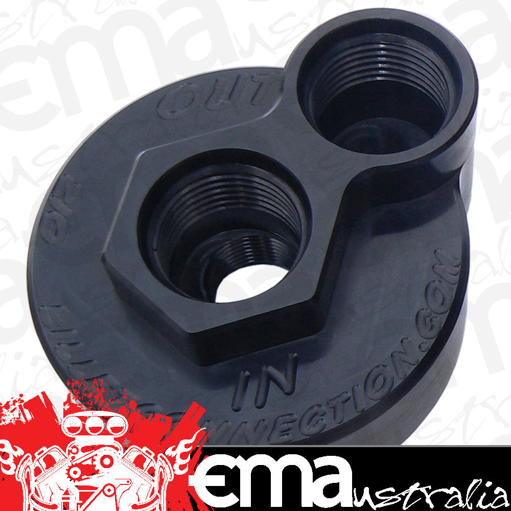 Clear View Filtration CV210-B -12An Billet Oil Block Adapter Kit - Black