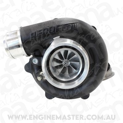 Aeroflow Performance AF8005-2110BLK BOOSTED 4849 .72 Reverse Rotation Turbocharger 550HP, Hi Temp Black Finish External Wastegate, V-Band Inlet & Exha