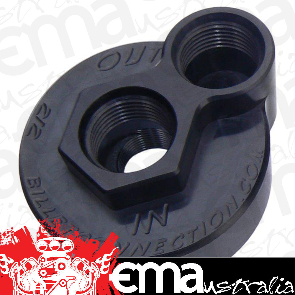 Clear View Filtration CV212-B -12An Billet Oil Block Adapter Kit - Black