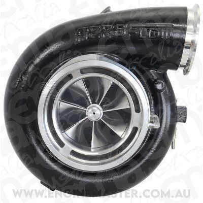 BOOSTED 106102 V-Band 1.22 Turbocharger 2500HP, Hi Temp Black Finish (External Wastegate, V-Band Inlet & Exhaust Flanges)