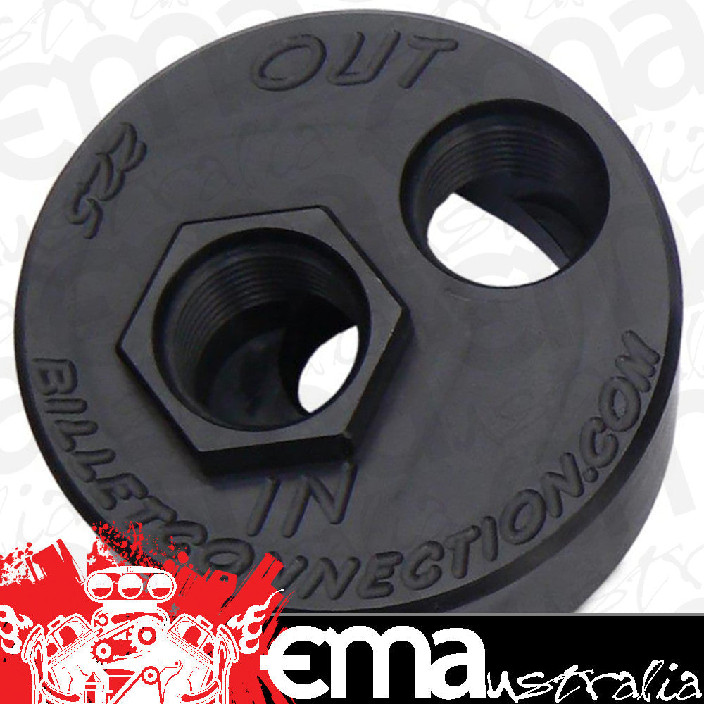 Clear View Filtration CV225-B -12An Billet Oil Block Adapter Kit - Black