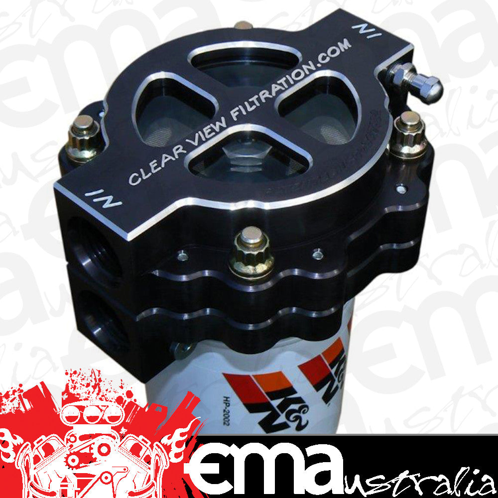 Clear View Filtration CV400-115-B 4" Screw-On Oil Filter Assembly - Clear