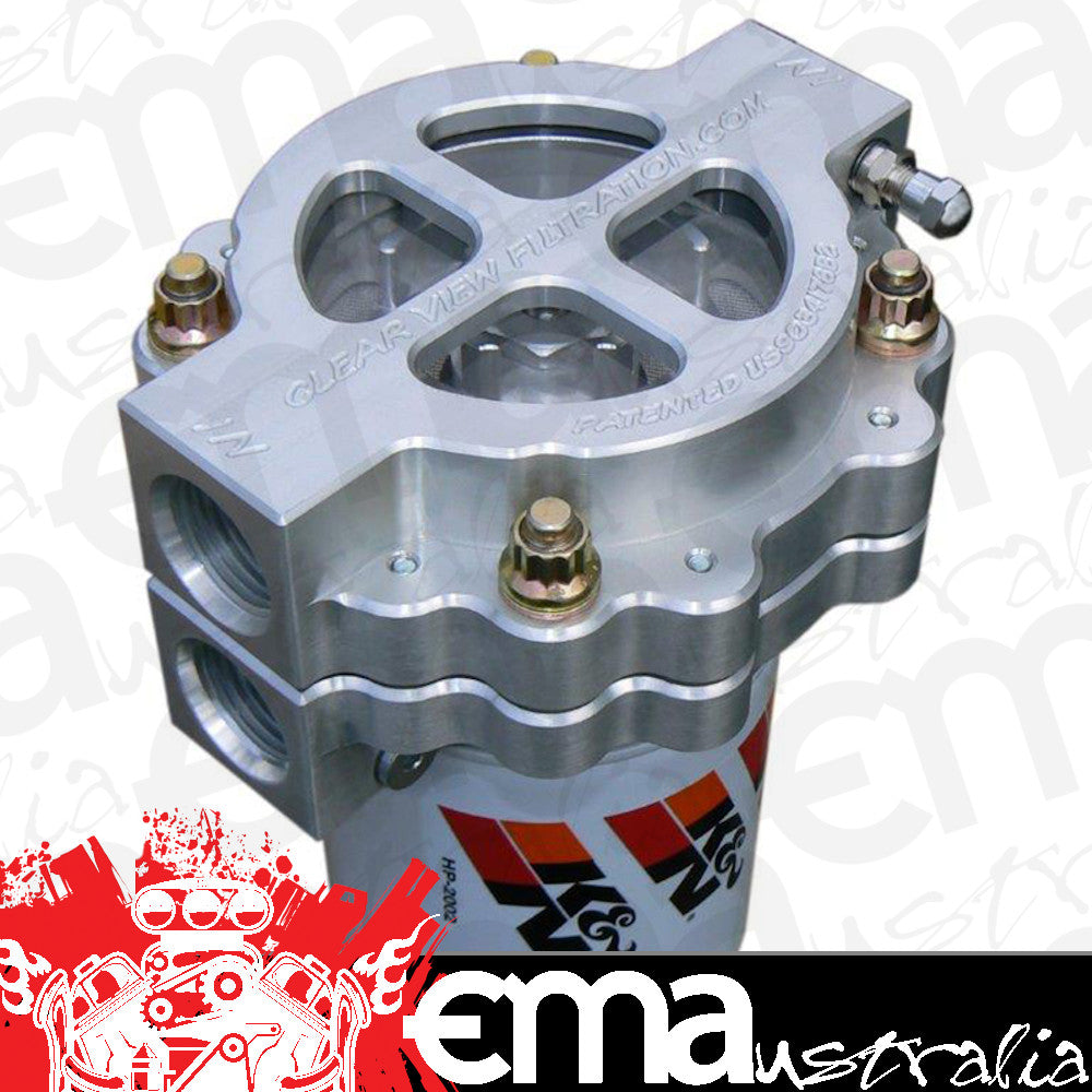 Clear View Filtration CV400-115 4" Screw-On Oil Filter Assembly - Clear