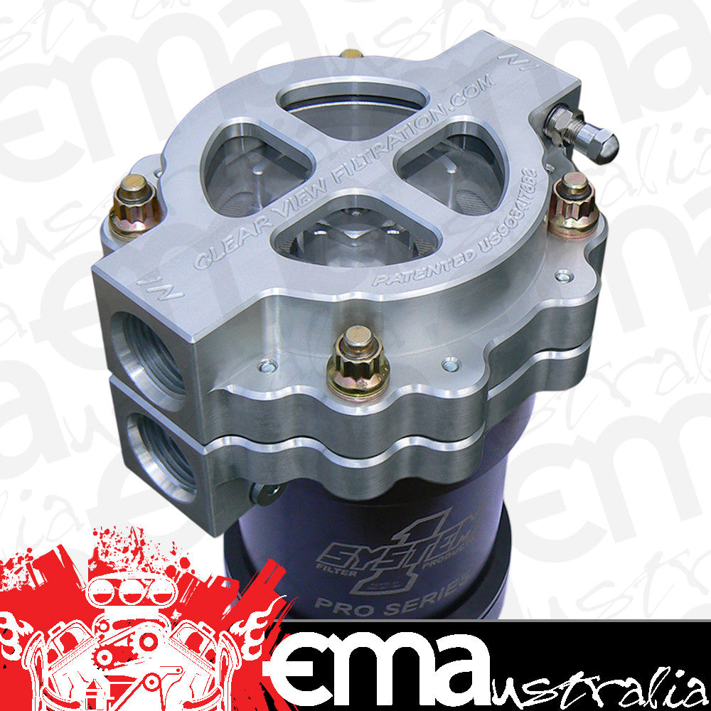 Clear View Filtration CV405-115 4" Screw-On Oil Filter Assembly - Clear