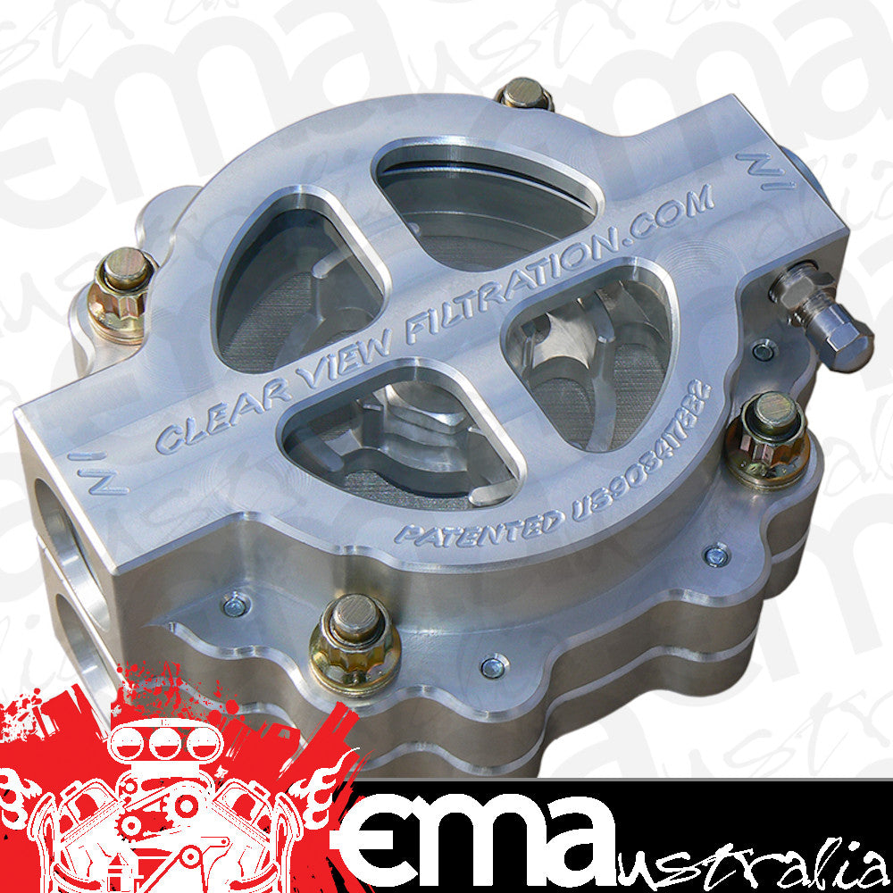 Clear View Filtration CV410-115 4" Hi-Flow See Through Oil Filter - Clear