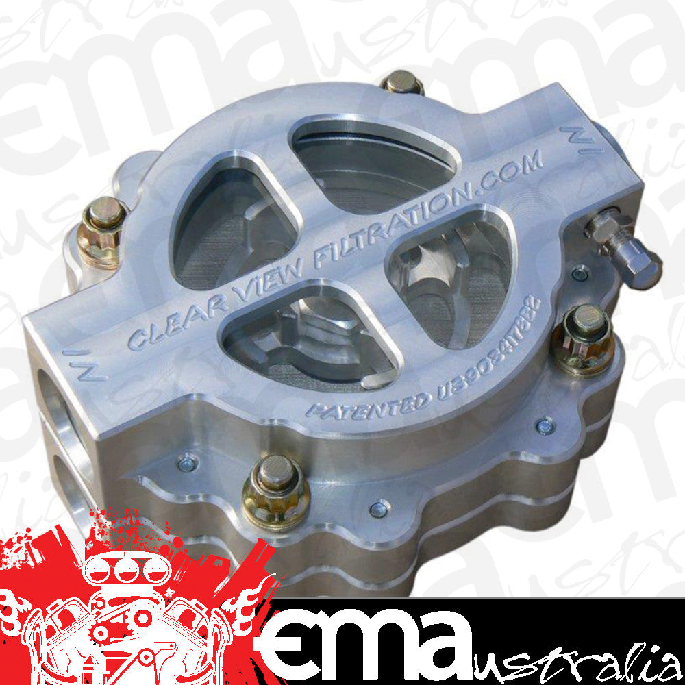 Clear View Filtration CV410-60 4" Hi-Flow See Through Oil Filter - Clear
