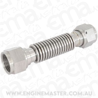 Aeroflow Performance AF463-40 -12AN Flexible Turbo Drain Hose 150mm Long 304 Stainless Steel. 5.9" (150mm) Overall Length