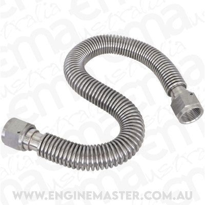Aeroflow Performance Products AF463-43 12AN Flexible Turbo Drain Hose, 500mm Long 304 Stainless Steel. 19.5" (500mm) Overall Length