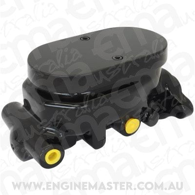 Aeroflow Performance Products AF300-150BLK GM Brake Master Cylinder 1" Bore Black Finish Cast Aluminium with Smooth Top Lid