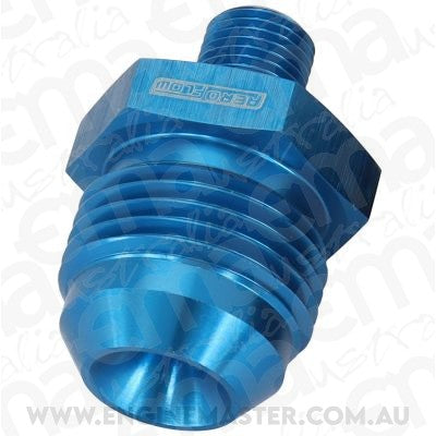 Aeroflow AF743-10 Metric to Male Flare Adapter M10 x 1mm to -10AN Blue Finish