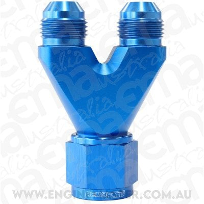 Aeroflow AF146-08-06 U Block Female -8 to 2 X -6AN Male Nipples Straight Outlet