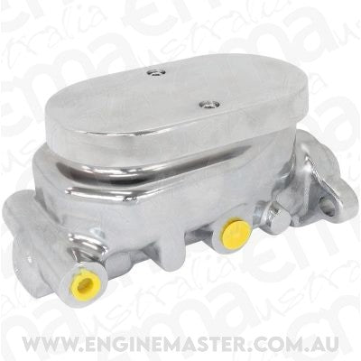 Aeroflow Performance Products AF300-151 GM Brake Master Cylinder 1-1/8" Bore Chrome Finish Cast Aluminium with Smooth Top Lid