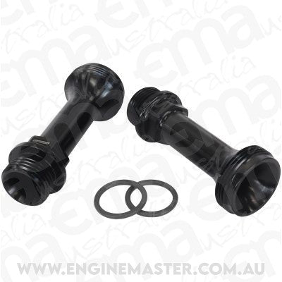 Aeroflow AF59-2136BLK Replacement Billet Adjustable Fuel Log Legs Suit Adjustable Fuel Log (AF64-2037) -8ORB for Holley Carburettors Black Finish