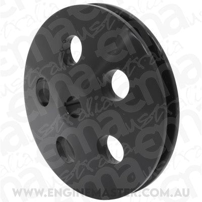 Aeroflow AF83-1003BLK POWER STEERING PULLEY SINGLE BLACK 5/8 SHAFT GM SAGINAW