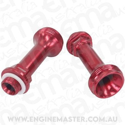 Aeroflow AF59-2138R Replacement Billet Adjustable Fuel Log Legs Suit Adjustable Fuel Log (AF64-2037), 9/16-24" for BG, Demon Carburettors, Red Finish