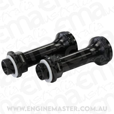 Aeroflow AF59-2138BLK Replacement Billet Adjustable Fuel Log Legs Suit Adjustable Fuel Log (AF64-2037) 9/16-24" for BG Demon Carburettors Black Finish