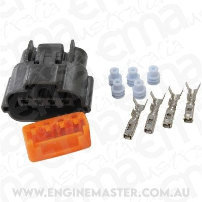 Aeroflow Performance Products AF49-1706 4-Pin Alternator Plug, Fits Some Mitsubishi Alternators Fitted in Mitsubishi EVO (1998-05), Hyundai & for Nissan VQ35 Engines