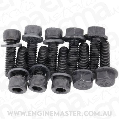 Aeroflow AF82-2054 For Nissan SR20 Oil Pan Stud Kit M6 Steel Studs and Nuts, (pack of 10)
