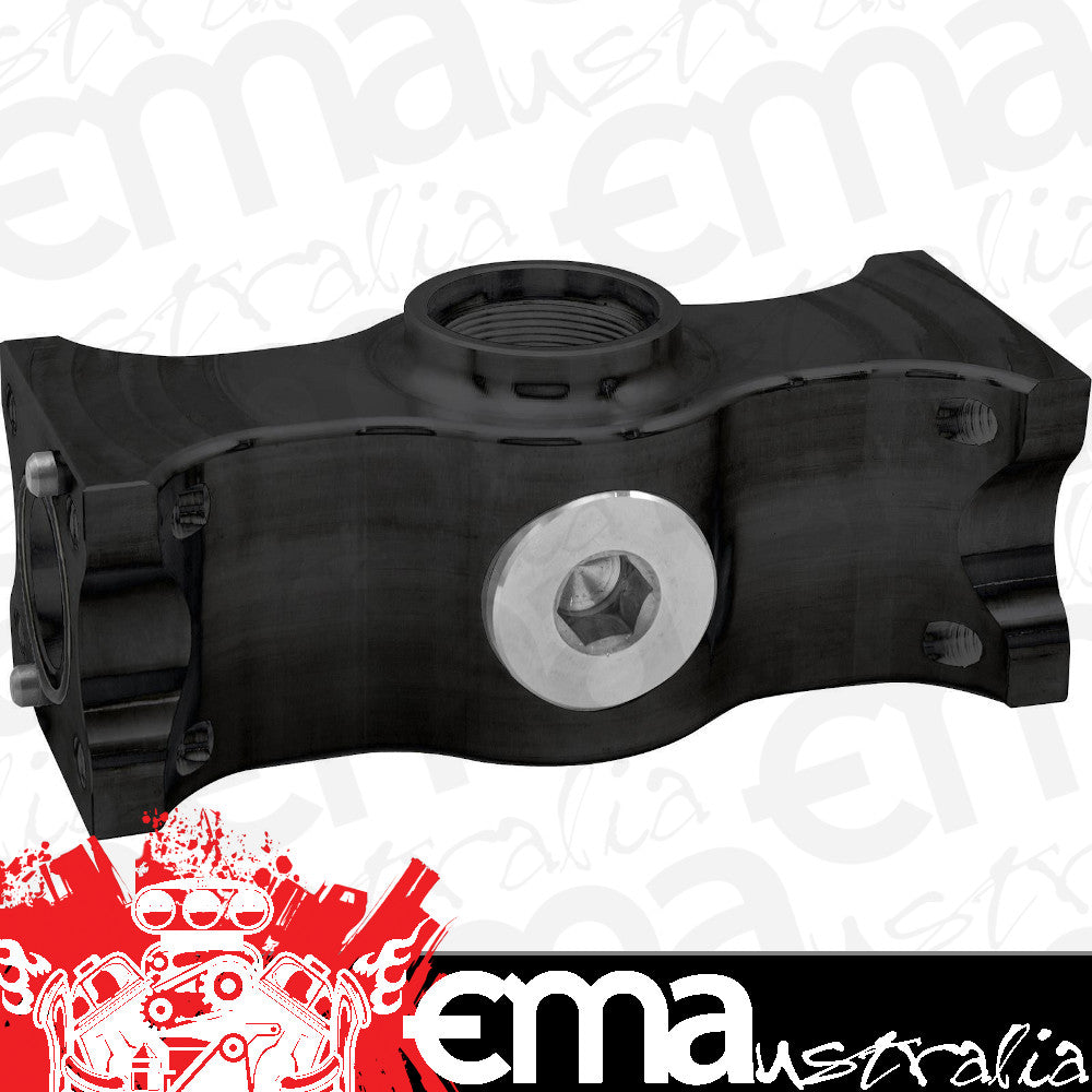 CVR CVR8001BK Universal Billet Aluminium Water Pump Manifold 1" Outlet Black