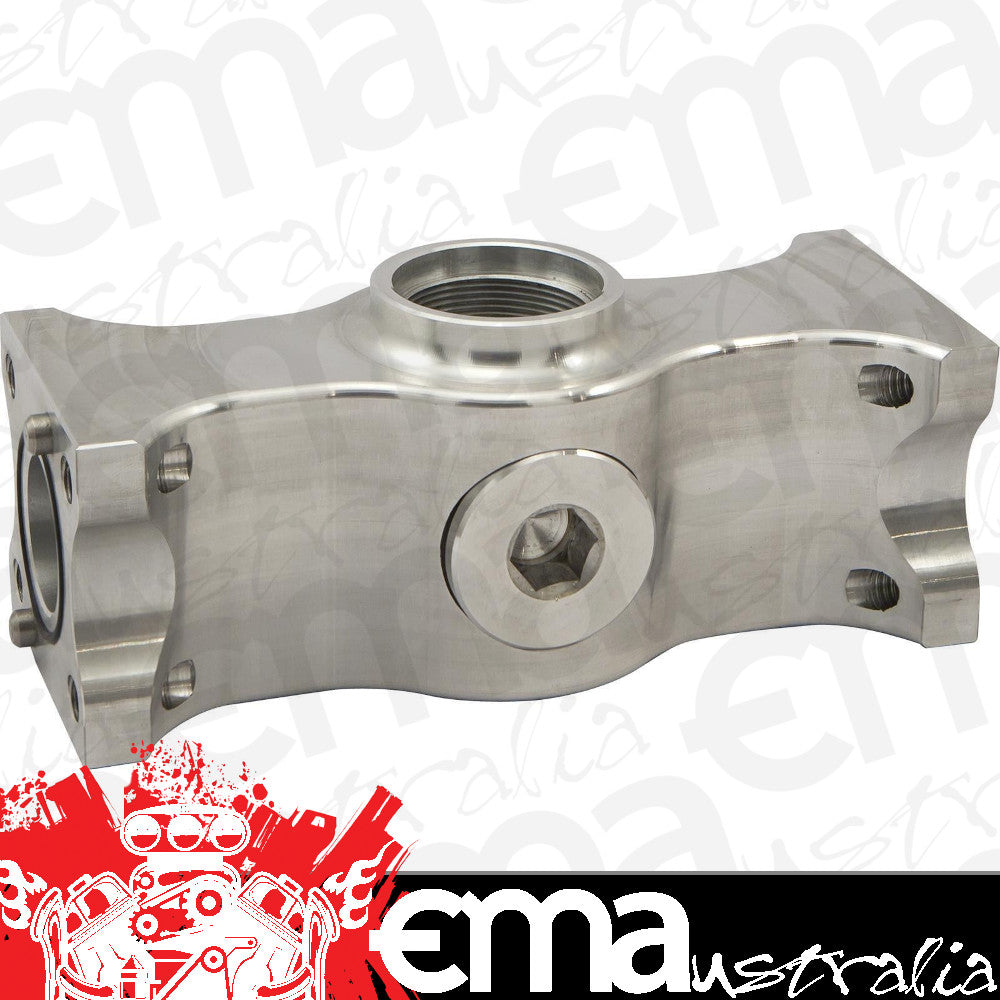 CVR CVR8001CL Universal Billet Aluminium Water Pump Manifold 1" Outlet Silver