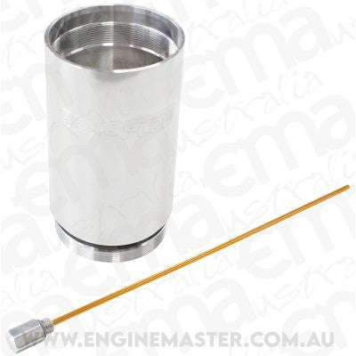 Aeroflow AF64-4373 Universal Catch Can (Air/Oil Separator) Extension Silver Finish
