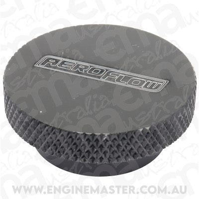 Aeroflow Performance Products AF55-1010BLK Black Billet Air Cleaner Nut 5/16" UNC Low profile with a tall step down to suit Full Flow Air Cleaner Lid