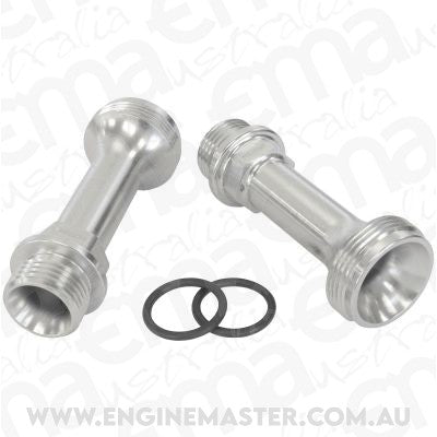 Aeroflow AF59-2136S Replacement Billet Adjustable Fuel Log Legs Suit Adjustable Fuel Log (AF64-2037), -8ORB for Holley Carburettors, Silver Finish