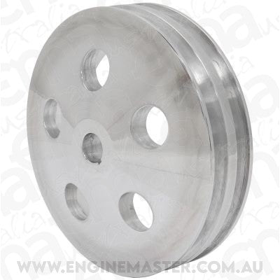 Aeroflow AF83-1004 POWER STEERING PULLEY DOUBLE POLISHED 5/8 SHAFT GM SAGINAW
