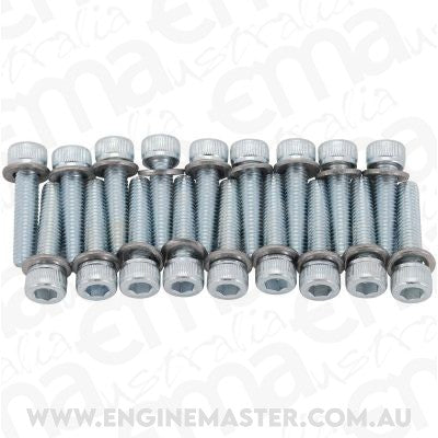 Aeroflow AF82-2073 GM 6L80 Transmission Oil Pan Bolt Kit M6 Steel Bolts, (pack of 16)
