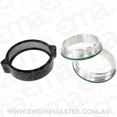 Aeroflow AF25-5000BLK 5" Billet Intercooler Quick Connect Clamp Black Finish