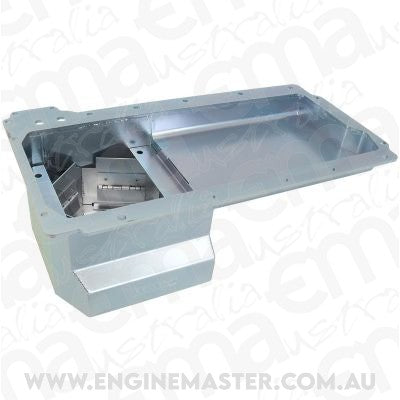 Aeroflow Performance Products AF82-2008 Fabricated GM LS Rear Sump Oil Pan with Oil Filter Attachment Holds 6.65 Litres, Extra Oil Filter Clearance