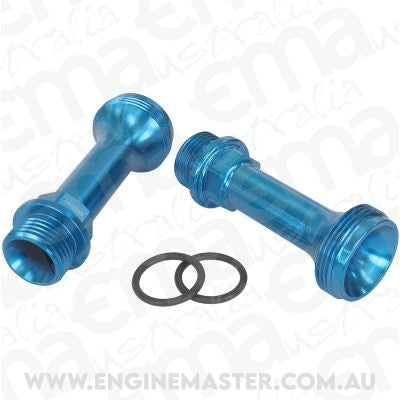 Aeroflow Performance AF59-2136 Replacement Billet Adjustable Fuel Log Legs Suit Adjustable Fuel Log (AF64-2037), -8ORB for Holley Carburettors, Blue