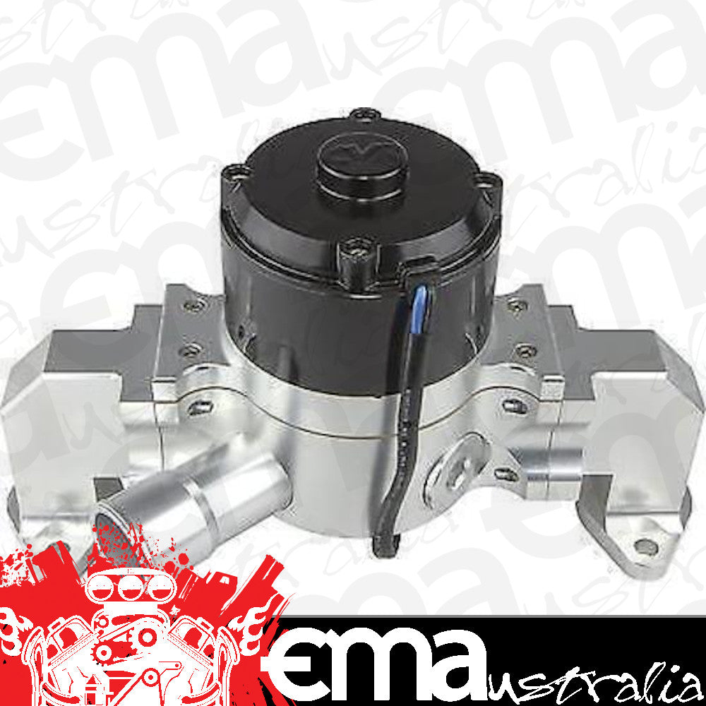 CVR CVR8554CL Chev BB Proflo Extreme 55 GPM Electric Water Pump Clear Anodised