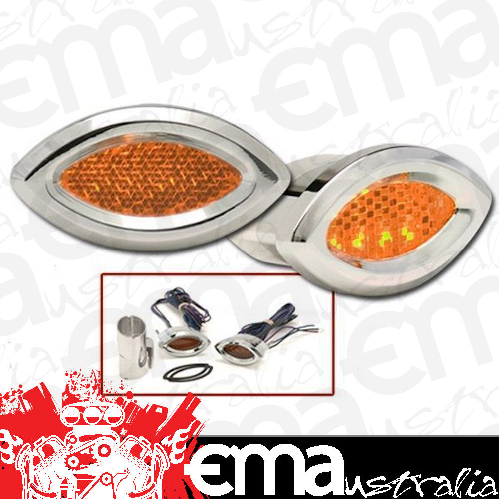 Dakota Digital DAKLDM-CA01 Cateye Led Marker Lights Orange