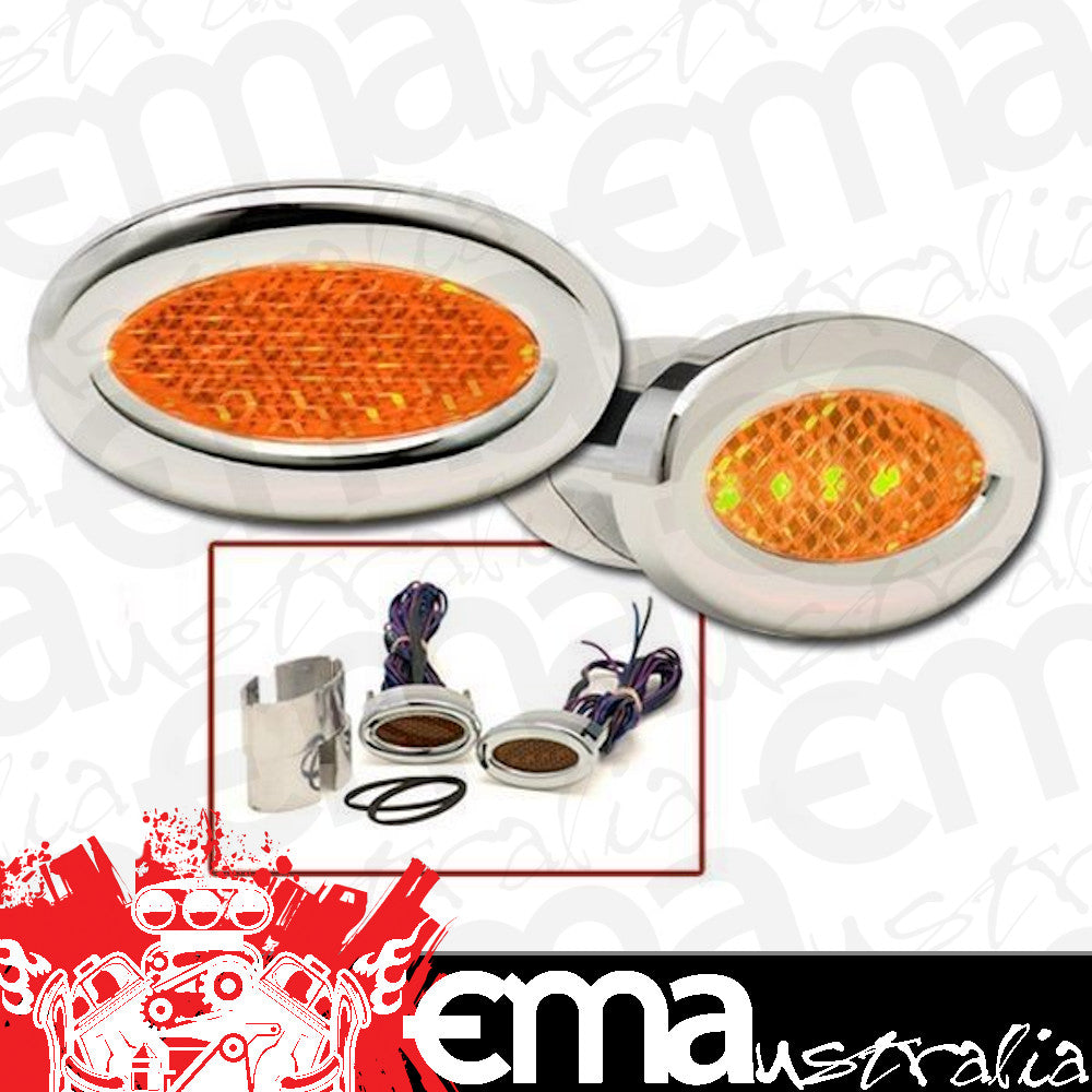 Dakota Digital DAKLDM-CA25 Oval Led Marker Lights Orange